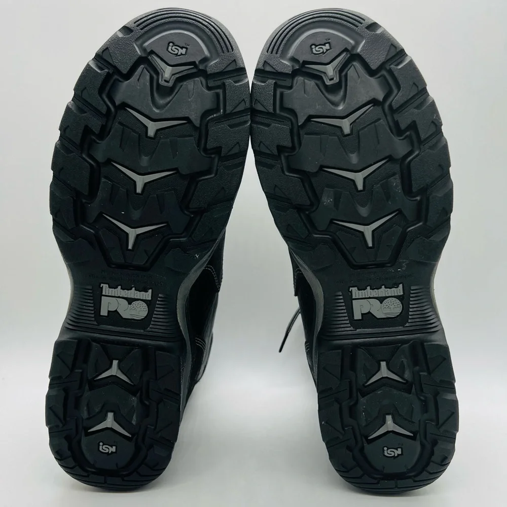 TIMBERLAND PRO 447 STEEL TOE BLACK WORK-BOOTS DOWNDRAFT 6” WATERPROOF NWOT